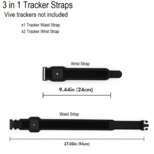 Vive Tracker Full Body Tracking Straps and Tundra Tracker Full Body Tracking Straps vr Full Body Tracking（ 1 Belt and 2 Wrist Straps ）