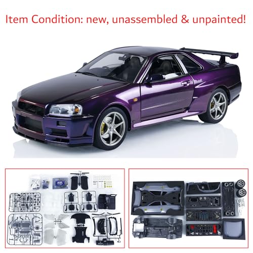 TOUCAN RC HOBBY 1/8 Rc Racing Car for GTR R34 Remote Control Drift Vehicles Kit Model Unassembled and Unpainted