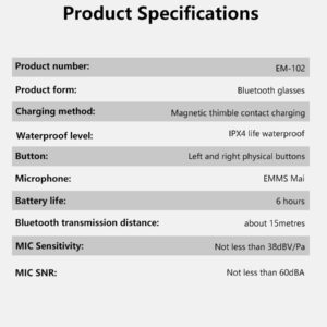 Smart Glasses: Blue Light Filtering & Polarized Sunglass Lenses - Low Latency Audio - Built-in Mic & Speakers - Touch & Voice Assistant Compatible