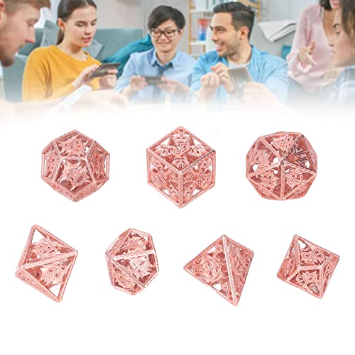 VINGVO Polyhedral Dice, Brass Polyhedral Dice Game for Adult Holiday Party