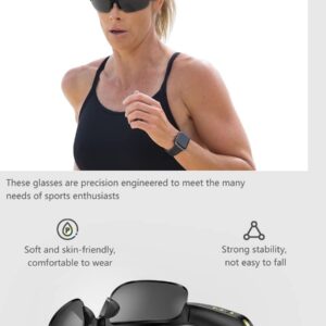 Smart Glasses: Blue Light Filtering & Polarized Sunglass Lenses - Low Latency Audio - Built-in Mic & Speakers - Touch & Voice Assistant Compatible