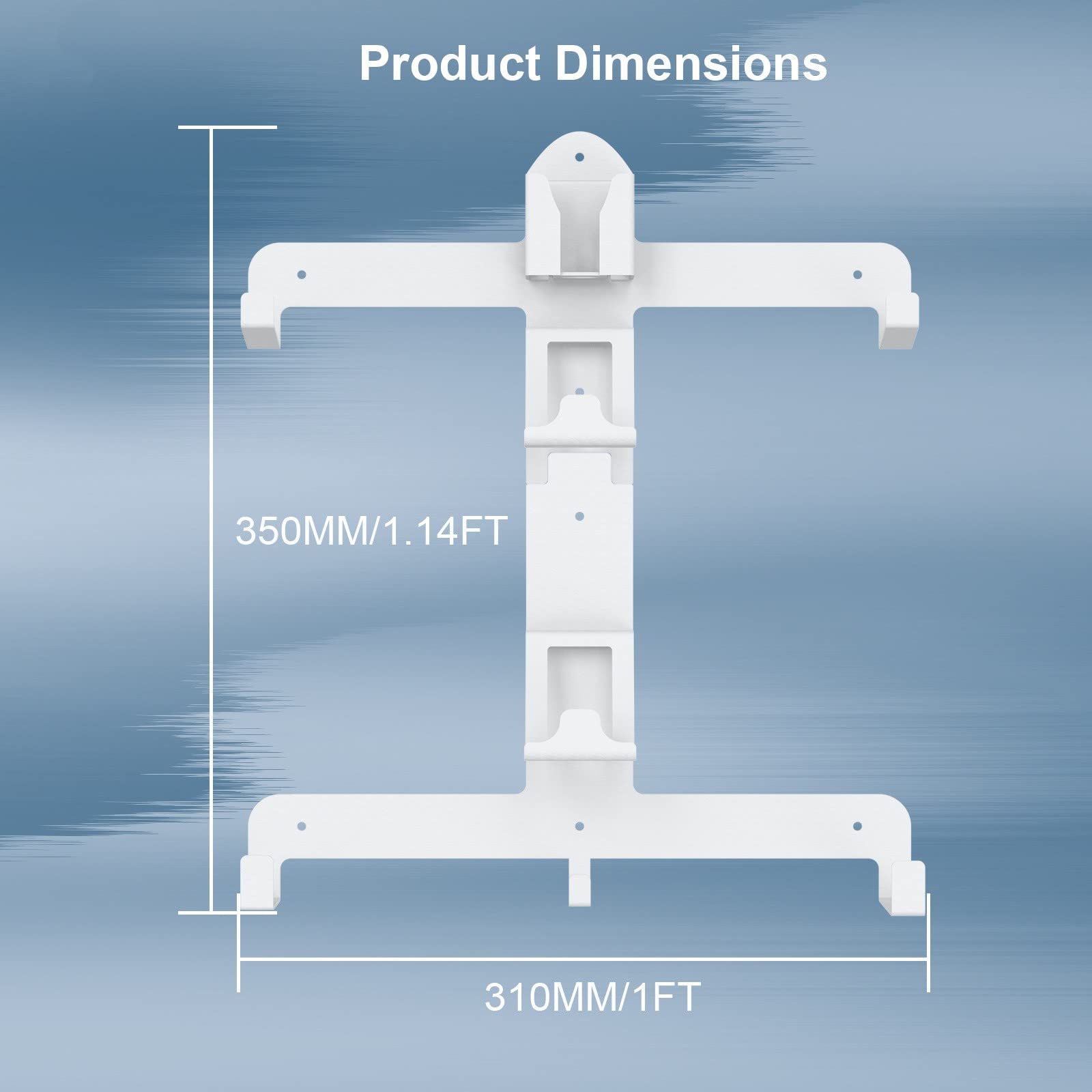 For PSVR 2 Wall Mount, Multifunctional Storage Bracket for VR Controller Gaming Headset Charging Cable, Display Holder