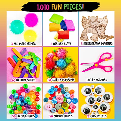 Original Stationery Jumbo Playdate Craft Kit, Over 1000 Fun Arts & Crafts Supplies to Make Slime Art & Kids Crafts, Ultimate Craft Set for Crafty Kids