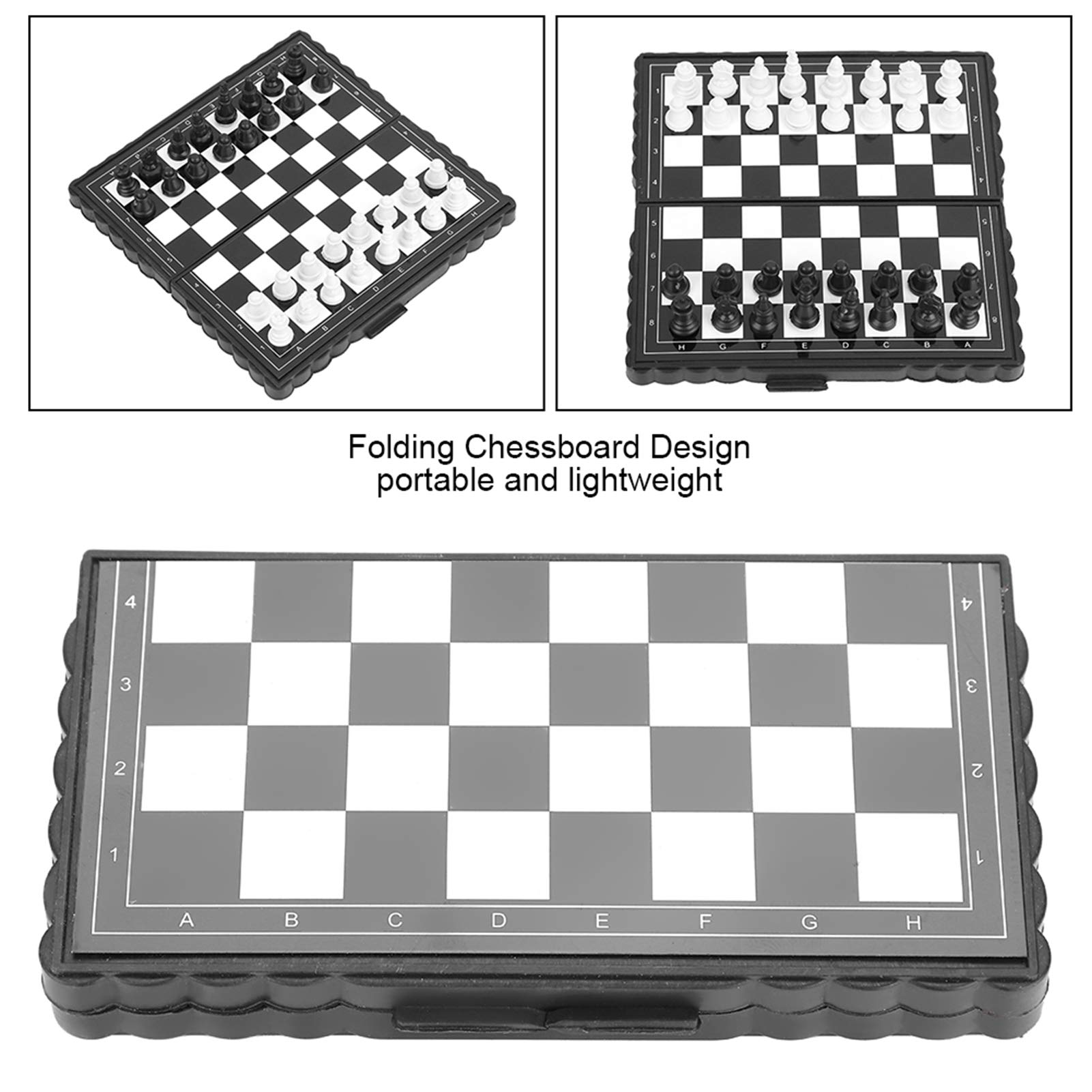 Jaerb Portable Chess Board Chess Chess Game for Adults for Parties, Family Activities