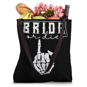 Halloween Bachelorette Party Bride Or Die Matching Spooky Tote Bag