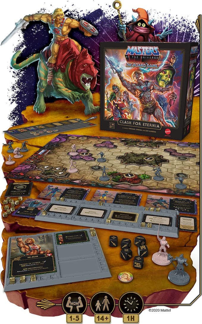 Cmon Masters of The Universe: The Board Game - Clash for Eternia Board Game w/Box of Power (KICKSTARTER Exclusive