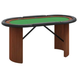 Aisifx 10-Player Poker Table Green 63"x31.5"x29.5"