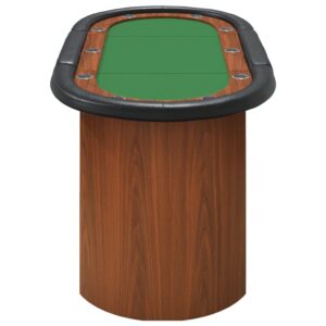 Aisifx 10-Player Poker Table Green 63"x31.5"x29.5"