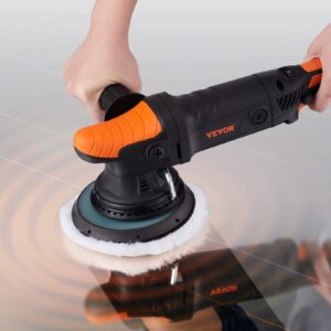 VEVOR Buffer Polisher, 6-Inch Random Orbital Polisher for Car Detailing, 6 Variable Speed 1900-4600RPM Dual Action Polisher Waxer Kit, with Detachable Handle for Car, Boat, Polishing, Waxing