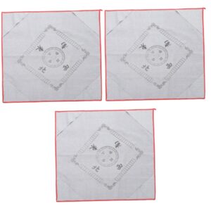 ibasenice 3pcs mahjong tablecloth universal mahjong mat board game tablecloth noise reduction mahjong mat board game mat mahjong cushion slip-resistant mahjong mat mahjong cloth