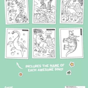 Dinosaur Coloring Book: For Kids Ages 3+ (50 Dinosaurs to Color!) - A Great Gift for Kids Ages 3-5, 4-8, 6-8