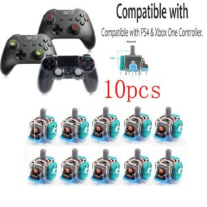 Controller Analog Joysticks Repair Kit For PS4/Xbox One,10 PCS Analog Stick Controller Sensor Assembly Thumbstick Module Replacement