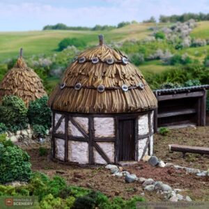 small round house set dnd terrain for dungeons and dragons terrain, d&d, pathfinder, warhammer 40k, miniatures, d and d, dungeons and dragons gifts, dungeon master