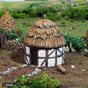 Small Round House Set DND Terrain for Dungeons and Dragons Terrain, D&D, Pathfinder, Warhammer 40k, Miniatures, D and D, Dungeons and Dragons Gifts, Dungeon Master