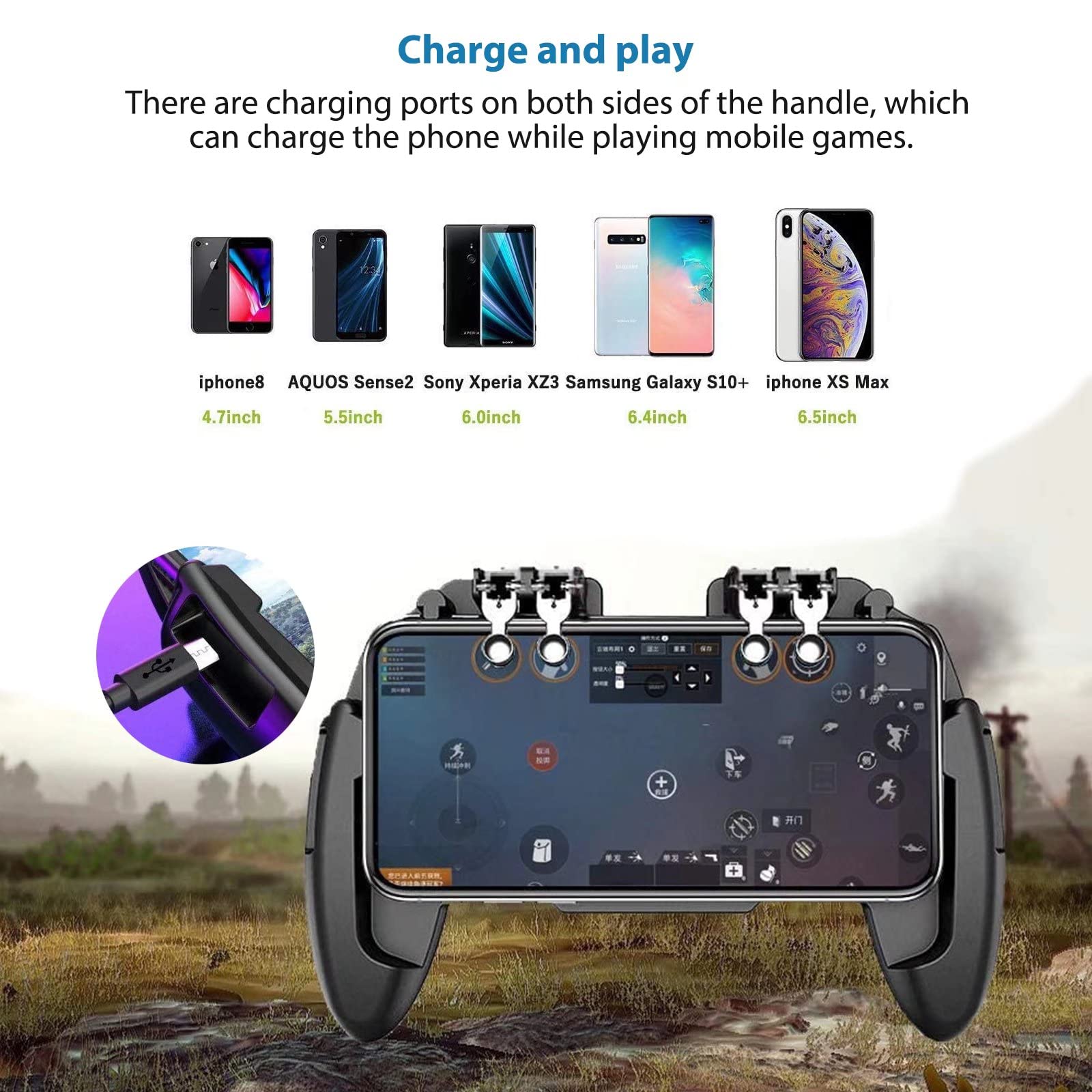 Game Controller Gamepad Trigger Shooting Free Fire Cooling Fan Gamepad Joystick For IOS Android Mobile Phone