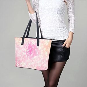 Womens Handbag Cherry Flowers Leather Tote Bag Top Handle Satchel Bags For Lady