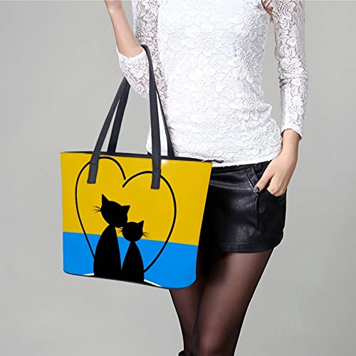 Womens Handbag Cat Leather Tote Bag Top Handle Satchel Bags For Lady