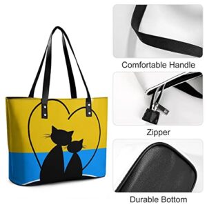 Womens Handbag Cat Leather Tote Bag Top Handle Satchel Bags For Lady