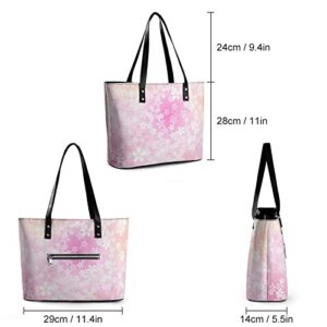 Womens Handbag Cherry Flowers Leather Tote Bag Top Handle Satchel Bags For Lady