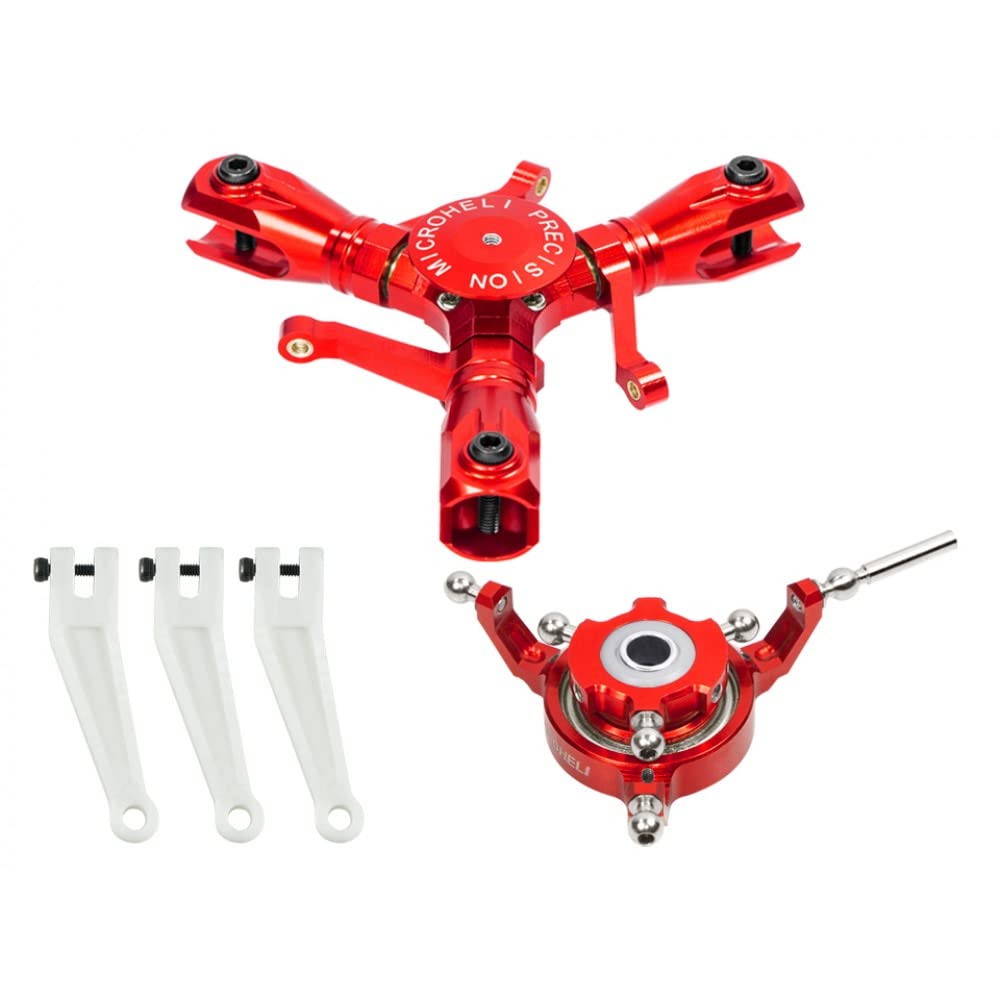 Microheli CNC Aluminum Triple Blade Conversion Set (RED)(for MH-M2EV101T Series)