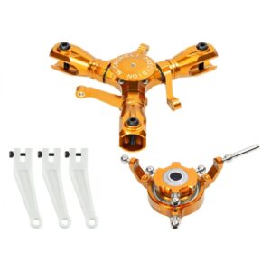 microheli cnc aluminum triple blade conversion set (gold)(for mh-m2ev201t series)