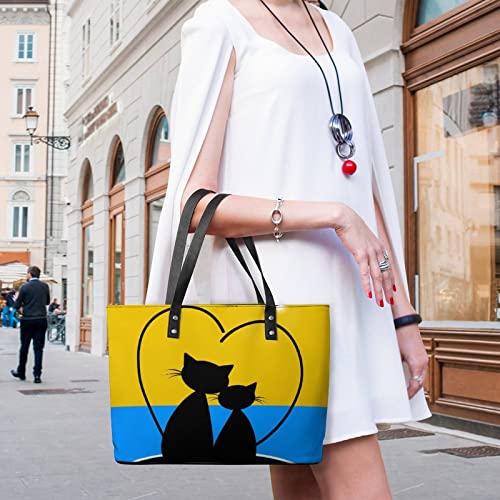 Womens Handbag Cat Leather Tote Bag Top Handle Satchel Bags For Lady