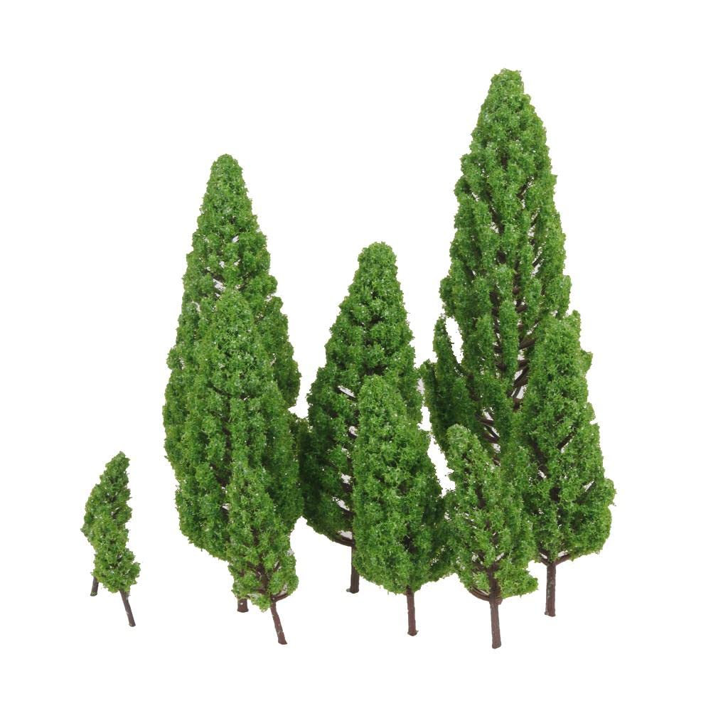 BESSTUUP 10 Mix Model Trees Train Railway Architecture Forest Scenery Layout 4.8-16cm