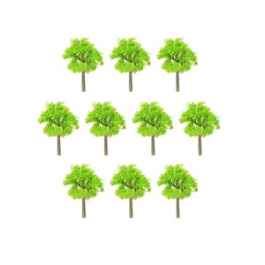 BESSTUUP 10pcs Model Trees 4/5.5/7/8.5/11.5cm Train Scenery Trees Diorama Trees Plastic Trees for Projects Model Train Landscape Kits - 4cm