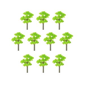 besstuup 10pcs model trees 4/5.5/7/8.5/11.5cm train scenery trees diorama trees plastic trees for projects model train landscape kits - 5.5cm