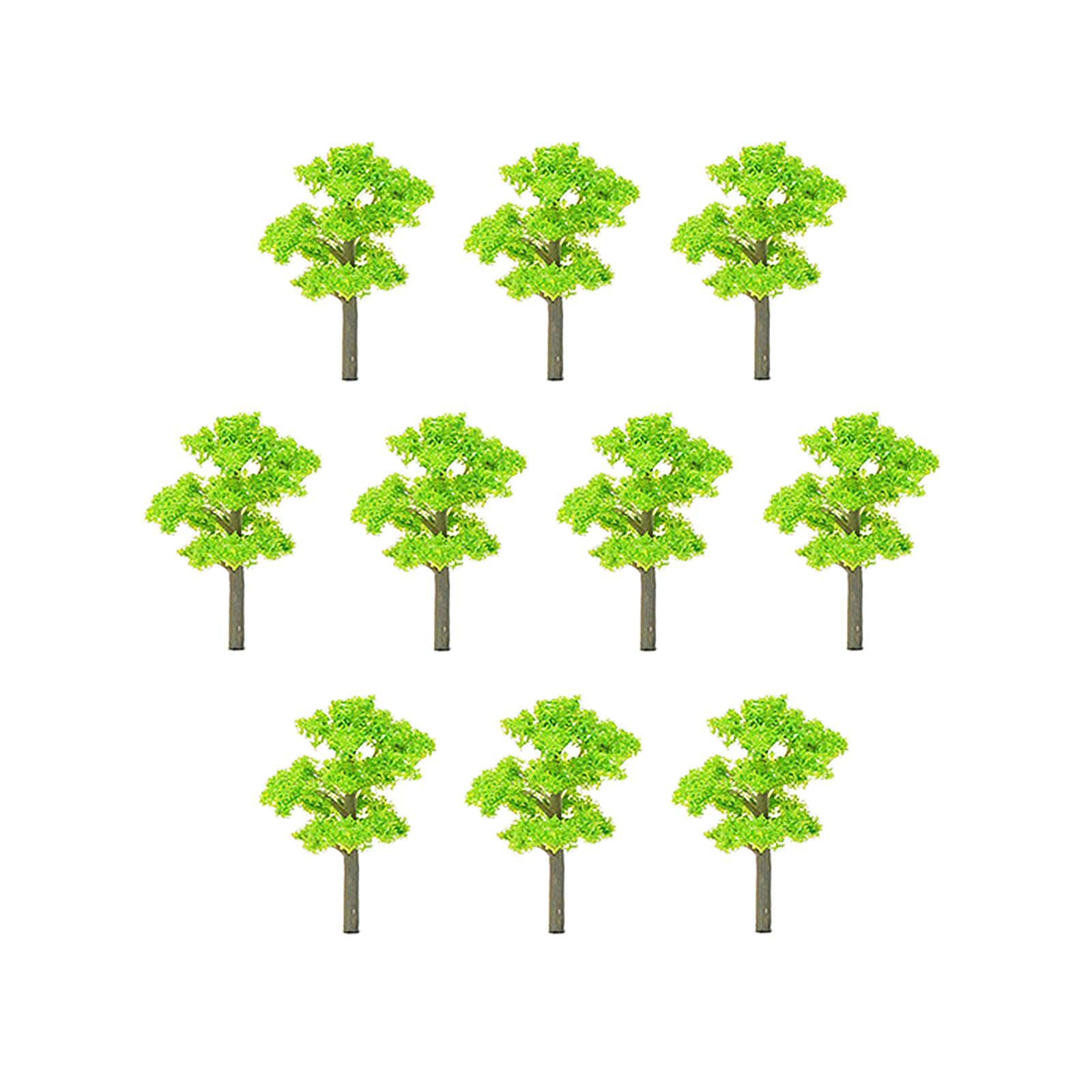 BESSTUUP 10pcs Model Trees 4/5.5/7/8.5/11.5cm Train Scenery Trees Diorama Trees Plastic Trees for Projects Model Train Landscape Kits - 5.5cm