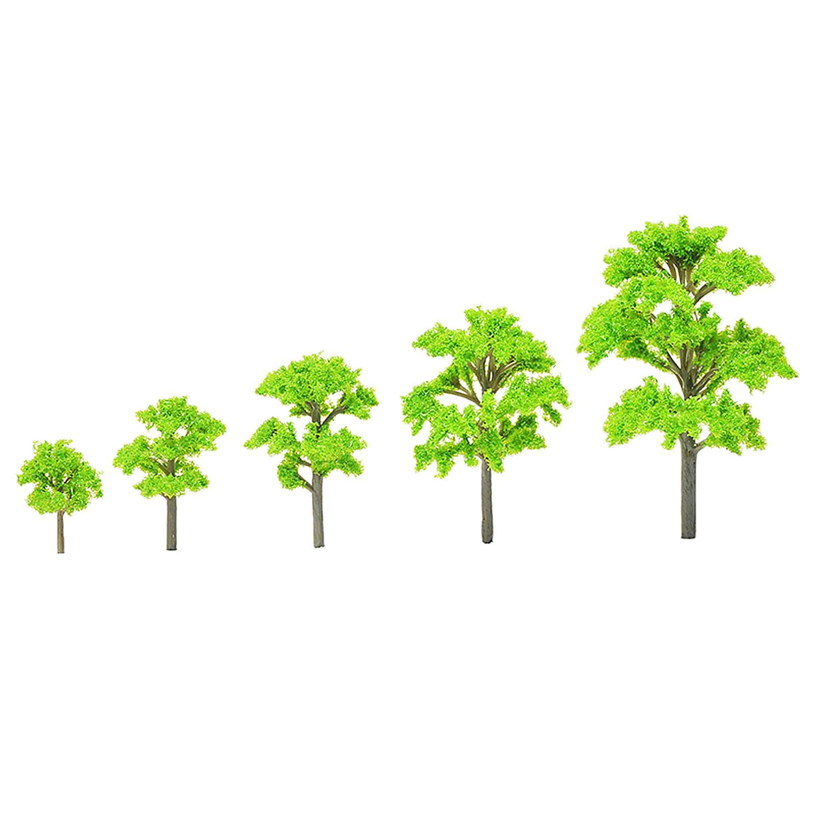 BESSTUUP 10pcs Model Trees 4/5.5/7/8.5/11.5cm Train Scenery Trees Diorama Trees Plastic Trees for Projects Model Train Landscape Kits - 5.5cm