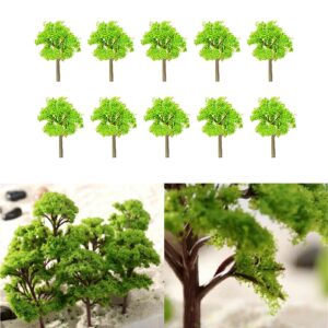 BESSTUUP 10pcs Model Trees 4/5.5/7/8.5/11.5cm Train Scenery Trees Diorama Trees Plastic Trees for Projects Model Train Landscape Kits - 4cm