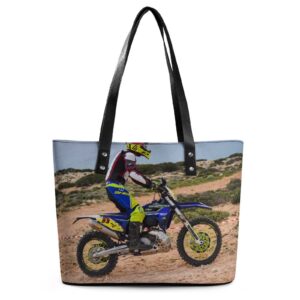 womens handbag motorcycle motocross leather tote bag top handle satchel bags for lady