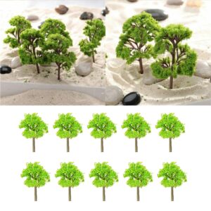 BESSTUUP 10pcs Model Trees 4/5.5/7/8.5/11.5cm Train Scenery Trees Diorama Trees Plastic Trees for Projects Model Train Landscape Kits - 4cm