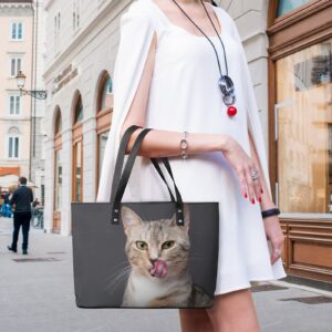 Womens Handbag Cat Leather Tote Bag Top Handle Satchel Bags For Lady