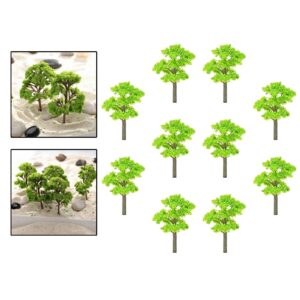 BESSTUUP 10pcs Model Trees 4/5.5/7/8.5/11.5cm Train Scenery Trees Diorama Trees Plastic Trees for Projects Model Train Landscape Kits - 5.5cm