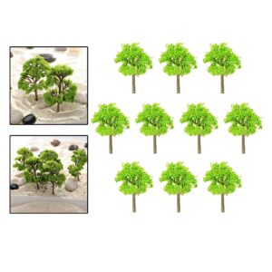 BESSTUUP 10pcs Model Trees 4/5.5/7/8.5/11.5cm Train Scenery Trees Diorama Trees Plastic Trees for Projects Model Train Landscape Kits - 4cm