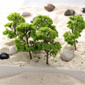 BESSTUUP 10pcs Model Trees 4/5.5/7/8.5/11.5cm Train Scenery Trees Diorama Trees Plastic Trees for Projects Model Train Landscape Kits - 5.5cm