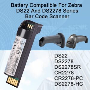 Sicimly 3150mAh Replacement Battery for Zebra DS22 DS2278 CR2278 Series Barcode Scanners, Lithium-Ion.