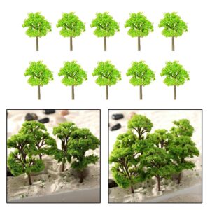 BESSTUUP 10pcs Model Trees 4/5.5/7/8.5/11.5cm Train Scenery Trees Diorama Trees Plastic Trees for Projects Model Train Landscape Kits - 4cm