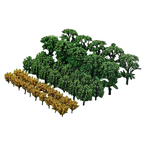 AAGAZA 50Pcs Simulation Mixed Model Trees Train Scenery Mixed Miniature Trees for Railroad S andTable Building Kits Accessories Diorama, Banyan Tree (Color : Banyan Tree)