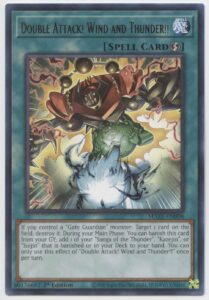 double attack! wind and thunder!! - maze-en008 - rare - 1st edition