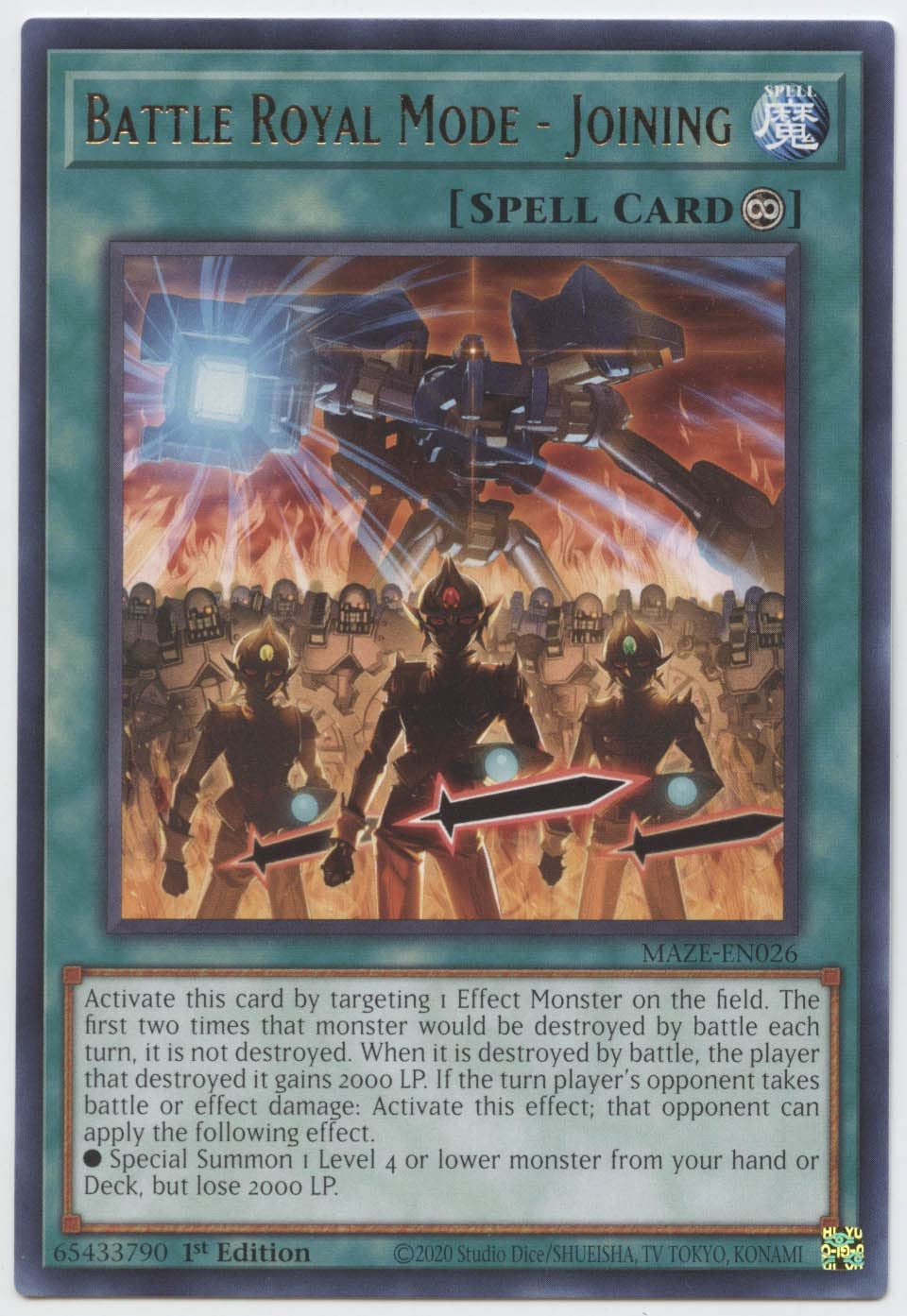 Battle Royal Mode - Joining - MAZE-EN026 - Rare - 1st Edition