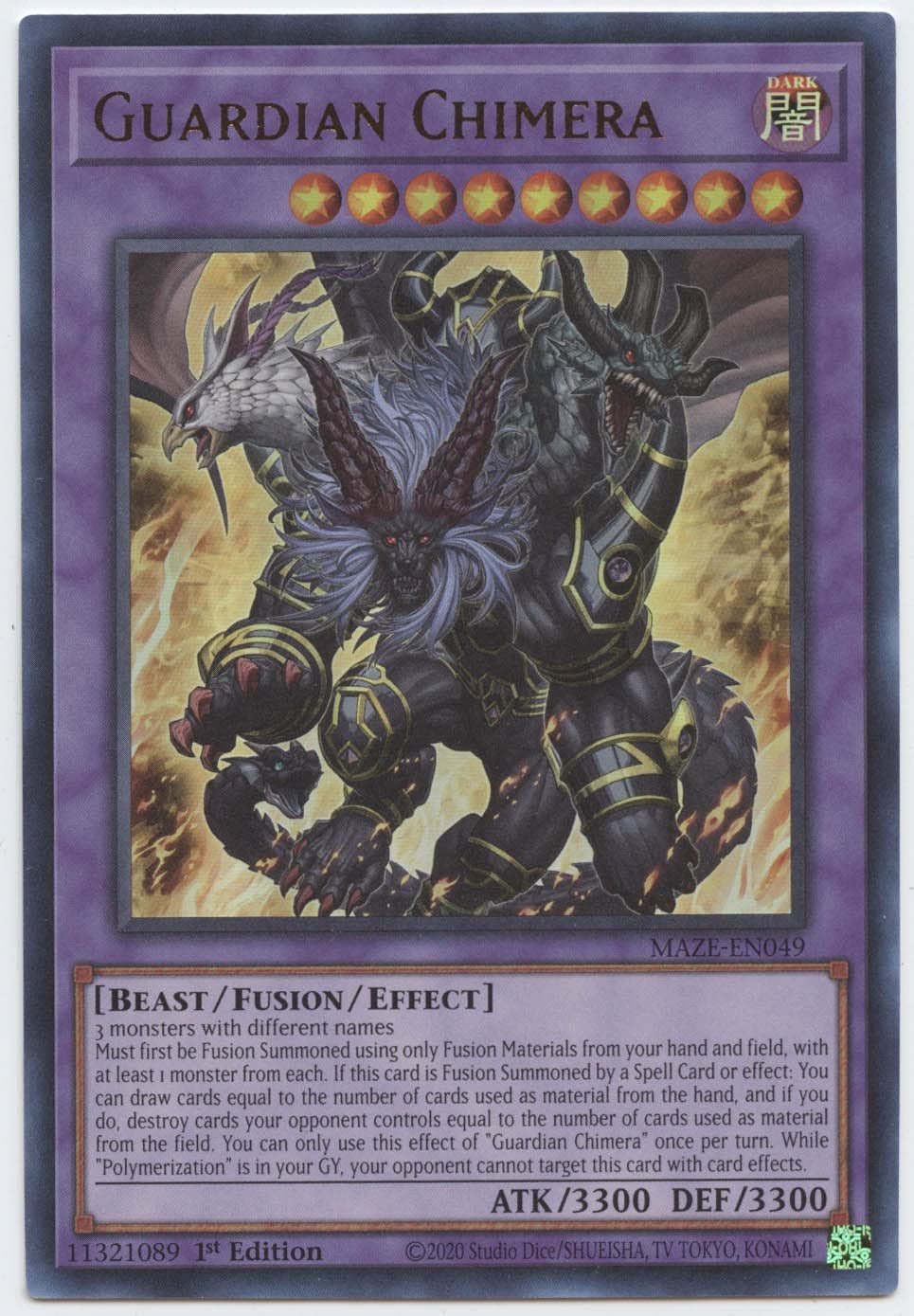 Guardian Chimera - MAZE-EN049 - Ultra Rare - 1st Edition