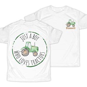 Boy Who Loves Tractors Shirt - Personalized Shirt - Long Sleeves - Short Sleeves