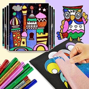 Children's Early Education Cartoon Magic Transfer Paper, Magic Sticker Painting Art Kits, Cartoon DIY Magic Sticker Transfer Painting Crafts for Kids Arts and Crafts Toys for Children Gift (15pcs-B)