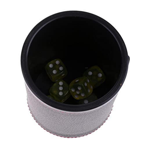 BESSTUUP 6Pcs Acrylic Dices Die with Cup Set for Dungeons &Dragons Table Games Gifts