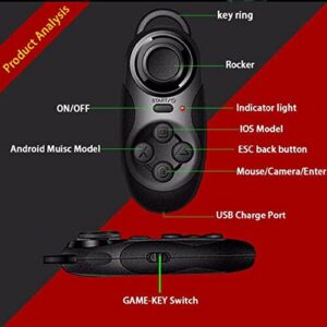 Mini USB Remote Controller Switch Controller,Wireless Bluetooth Joystick Remote Control PPT Clicker Selfie Timer Joystick For iOS/Android/PC