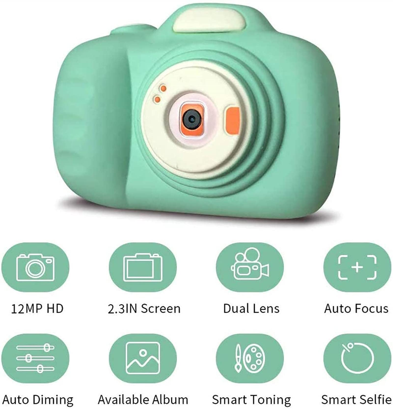 GIENEX Kids Toy Gift Camera for 4-9 Years Old Boys and Girls, 1080P HD Child Camera, Digital Gift for Kids Camera with 2.3 Inch LCD Display