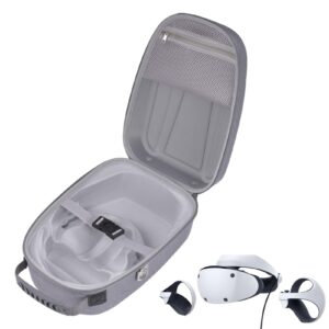 for psvr 2 host carrying case, for ps5 vr2 host handle vr glasses accessories, all-in-one storage bag travel organizer